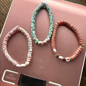 Vibrant Kids Beaded Bracelet Trio